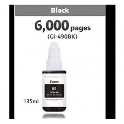 Ink Canon GI-490 Black Ink 135ml 6k