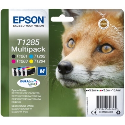 Ink Epson T12854011 Multipack containing 4 Cartridges ink new series Fox-Size M