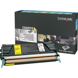 Toner Laser Lexmark C5220YS Yellow -3000Pgs